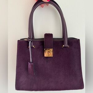 Salvatore Ferragamo Authentic Marlene Pony Hair Tote - Small
